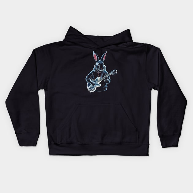 Jack Rabbit Blues Kids Hoodie by INLE Designs